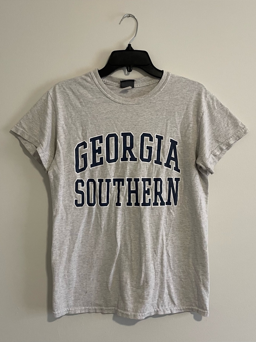 Vintage Georgia Southern T-Shirt Size Small Gray Retro Logo Eagles 90s College